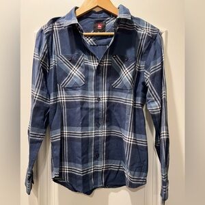 NWT Boys Quiksilver Blue flannel